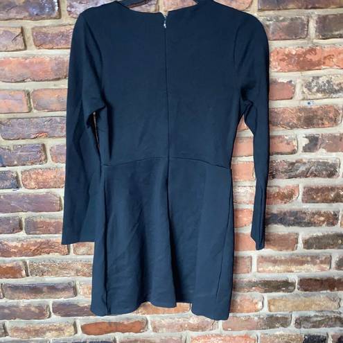 Kendall + Kylie  Black Long Sleeve Cut-Out Mini Little Dress Women's Size Small