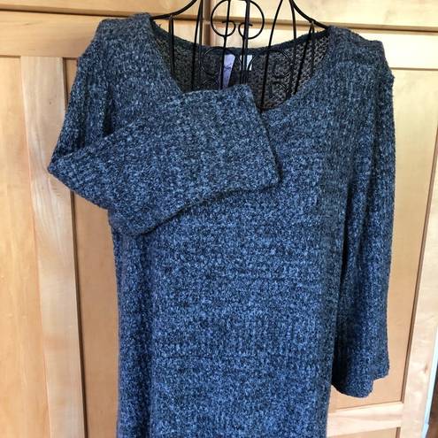 Alya soft and comfy 3/4 sleeve dark grey sweater Dress Large