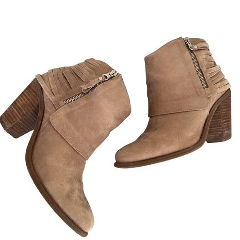 Jessica Simpson  Cerrina Booties in Tan Leather Ankle Boot Boho Size 8.5