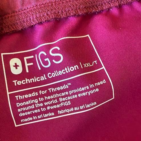 FIGS  Technical collection rasberry pink drawstring scrubs XXL tall