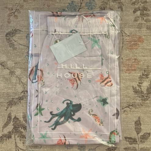 Hill House  The Skylar Pant Wide Leg Sea Creatures Linen NWT Size Small