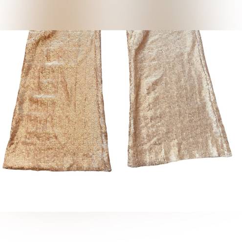 Glitz Avenue Montaigne Bellini Sequins Gold Luxury  Glam Party Flare Pants