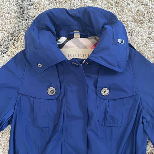 Burberry EUC  BRIT Royal Blue Belted Jacket