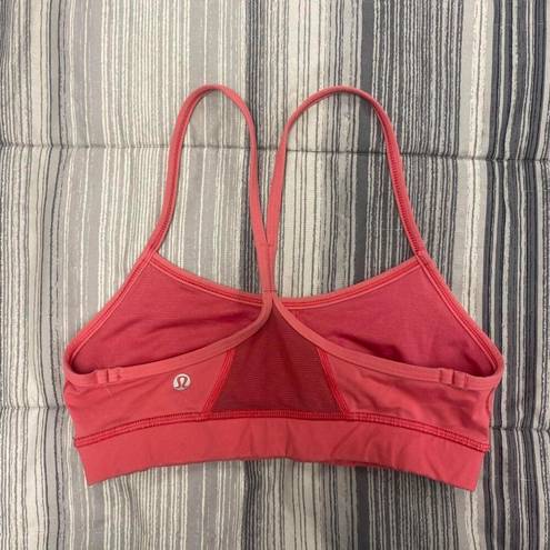 Lululemon  Salmon Pink Flow Y sportsbra IV in Boom Juice