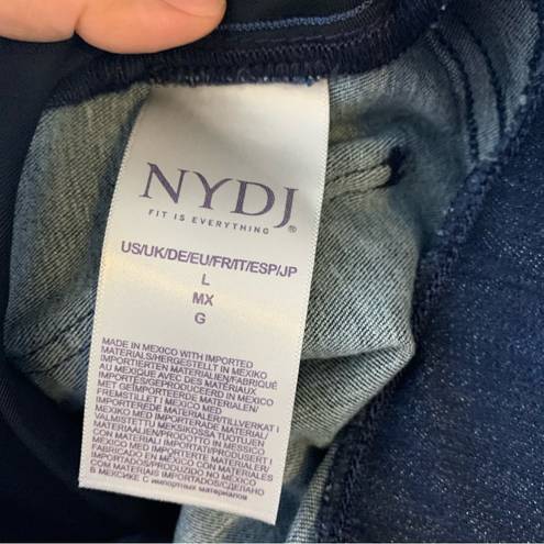 NYDJ  pull on slim high waisted bootcut dark wash langley jeans size 14 16 large