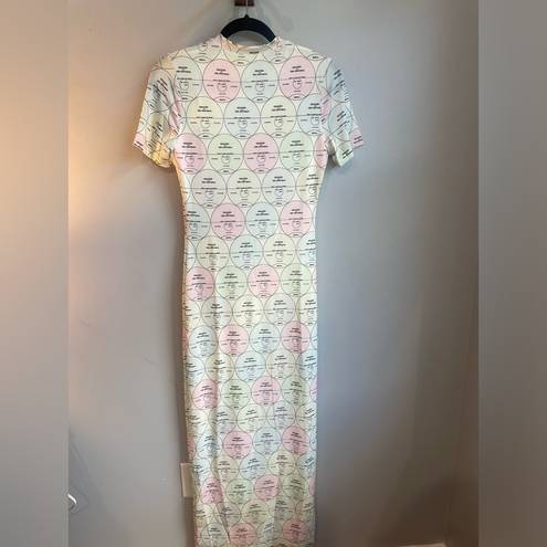 Peppermayo NWT  Exclusive - Into the City Mesh Maxi Dress - Pastel Mixtape Size 6