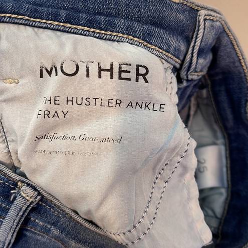 Mother The Hustler Ankle Fray Blue Size 25