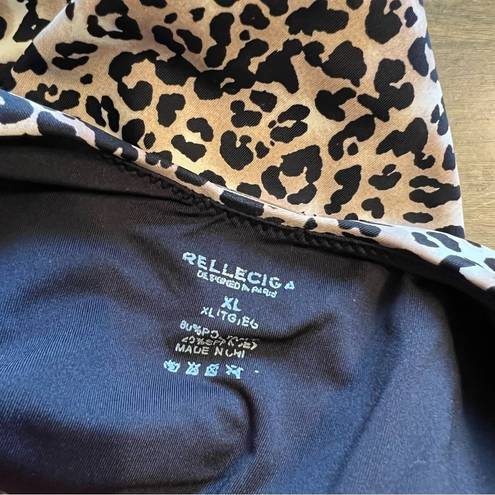 Relleciga  Leopard One Piece Sexy Swimsuit Animal Cheetah Thong XL Open Back
