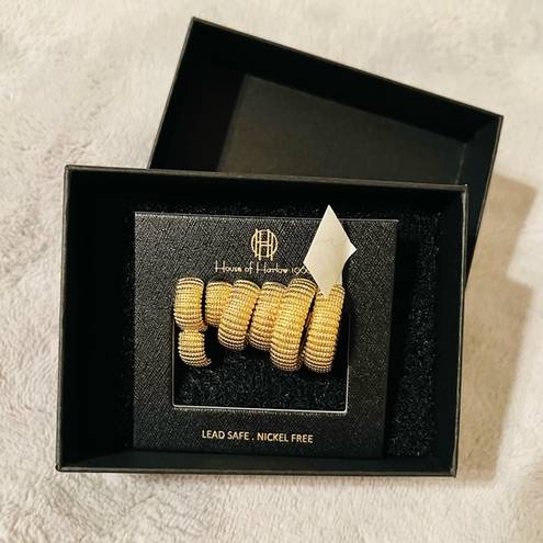 House of Harlow  Gold Hoop Earrings NWT