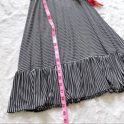 a.n.a Ruffle Stripe Belt Waist Fit & Flare Casual Dress