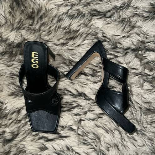 EGO  Black Platform Sandals