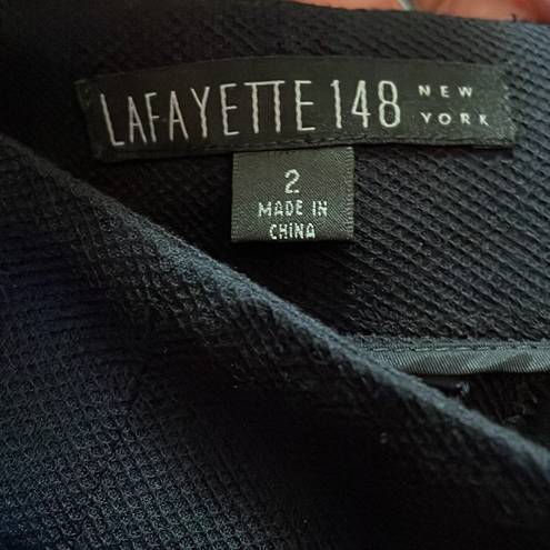 Lafayette 148  New York Navy Wide Leg Dress Pants