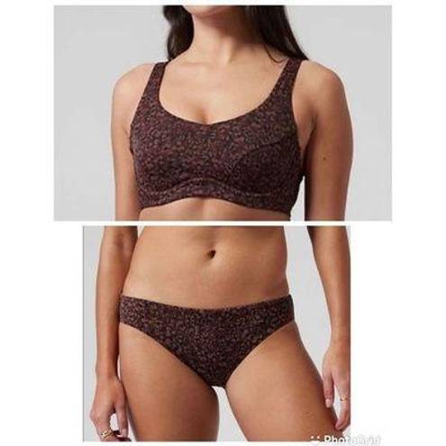 Athleta Conscious Crop Bikini Top D-DD and Clean Medium Bikini Bottoms