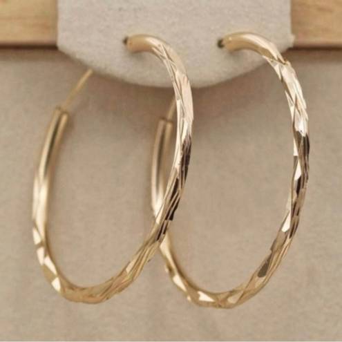 18K Gold Plated Gold Hoop Earrings for Women