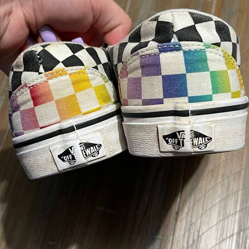 Vans Rainbow Checked Slip On