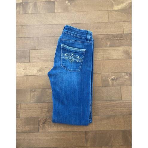 White House | Black Market  blue boot leg Rhinestone jeans size 2s