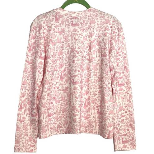 Hill House  The Ivy Long Sleeve Sleep Tee in Pink Sherwood Forest Size XS NWT