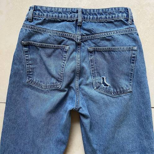 We The Free  Women's Blue High Waist Denim Tapered Leg Jeans Size 27