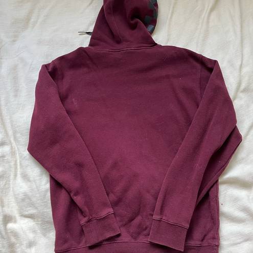 Vans Burgundy  hoodie with black lettering