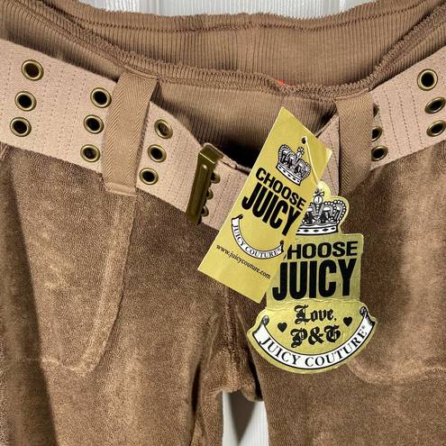 Juicy Couture RARE  Cargo Terry Capri Pants Brown Petite NWT Y2K 2007 Collection