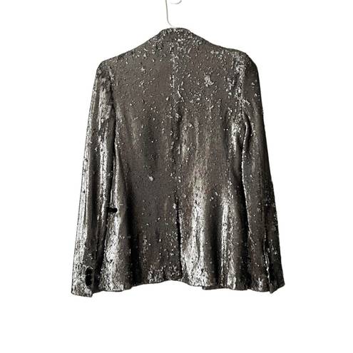 ALL SAINTS Leigh Sequin Embellished Blazer in Gray Sz 0 US