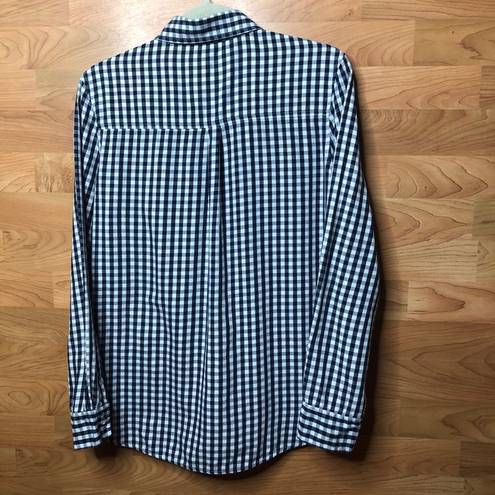 Prince And Fox  Woven Large Navy Blue/White Blouse