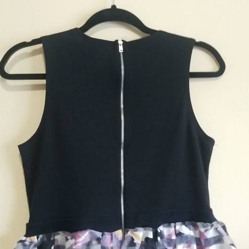 Brat Star  Black Multicolored Dress Sz Large