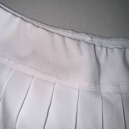 Lacoste Athletic Pleated White Tennis Mini Skirt Sport