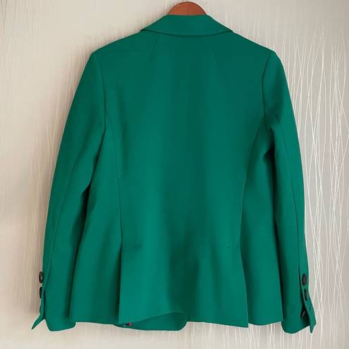 Boden Gabriella Ponte Blazer Jacket Size 10 Green Double Breasted