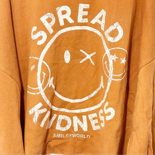 Grayson Threads Smiley World Plus Size 3X Spread Kindness Rust Semi Cropped Sweatshirt Women’s