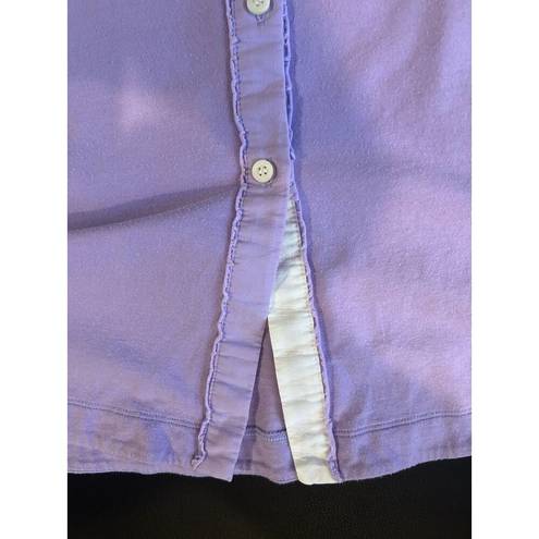 DKNY  Purple Pastel Lavender button down collar Womens Size Medium