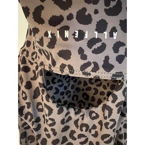 Anthropologie  All Fenix Sports Charcoal Leopard Jagger Long Bra size S