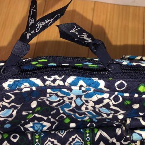 Vera Bradley Retired  Turnlock Satchel Ink Blue