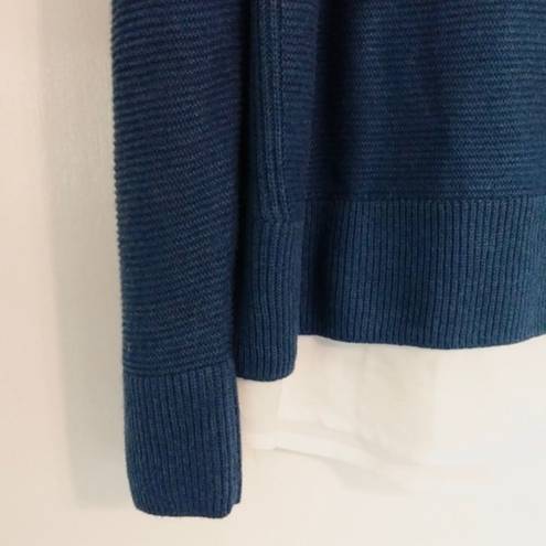 Hilary Radley  Heather Blue Knit Crew Neck Sweater