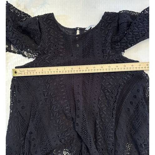 Rebecca Minkoff  Women's Black Lace Hanky Top Sz XS Blouse