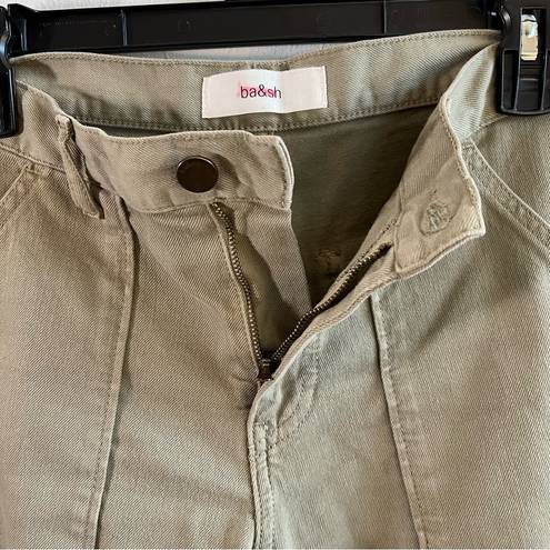 Ba&sh  Pants The Csally Jeans in Kaki Light Army Green Sz US4 Sz 4 GUC