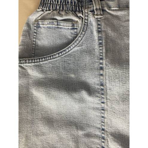 Lee  Original Jeans Women Size 18 WM Denim Blue Shorts Made in USA Light Wash