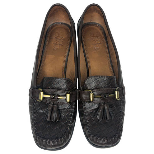 Life Stride Chocolate Brown Beluga Leather Loafers - Size 7.5 - Women