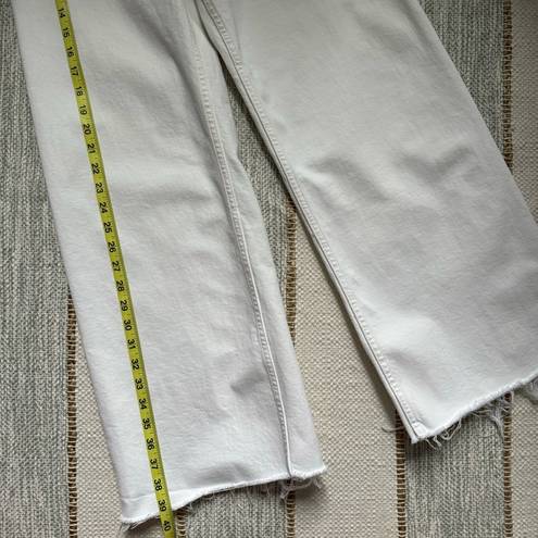 ZARA  The Marine Straight White High Rise Wide Leg Jeans Women’s 6 Bloggers Fave