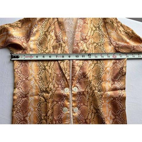 Beach Riot  Stretch Blazer Jacket Women's XS Snake Print Long Sleeve Polyester