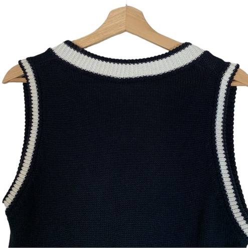 Brandy Melville  Knit Sleeveless Sweater Vest Navy Size Small