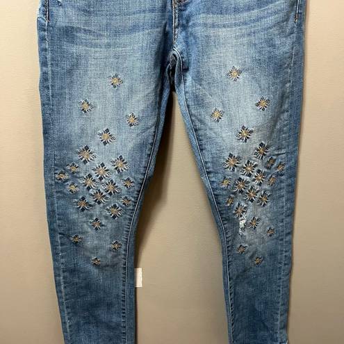 Pilcro  women’s slim boyfriend embroidered jeans size 27