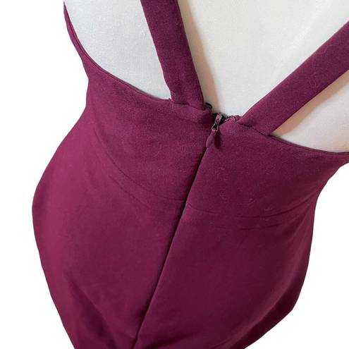 Likely  Bridgeport Strappy Body Con Dress In Plum Sheath Cocktail Womens Size 10