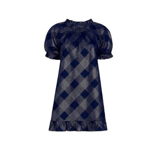 Hill House  The Katherine Glitter Check Navy Nap Dress