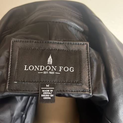 London Fog  100% leather jackets with beautiful look alike, coin designed buttons