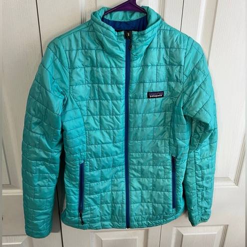 Patagonia  light blue quilted nano puffer jacket size XS