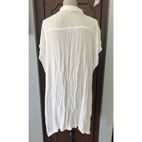 l*space Anita White Coverup Tunic Shirt