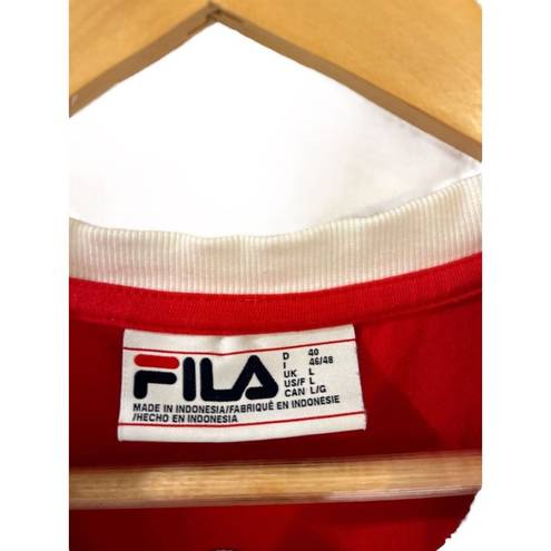 FILA  Cropped Crewneck Short Sleeve Tee T-Shirt Juniors Size Large Tilly’s