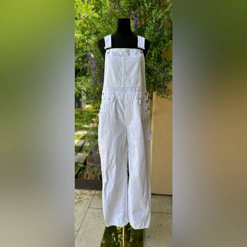 Good American  White Denim Overalls