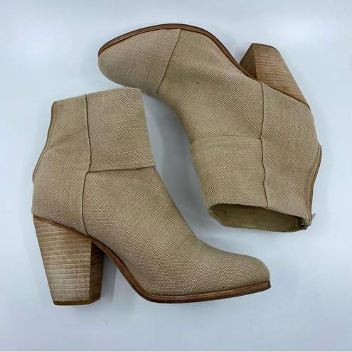 Rag and Bone  Newbury Classic Canvas Boots Color Beige SZ 8